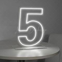 Lofaris 24inch Neon Sign LED Number For Birthday Party Decor