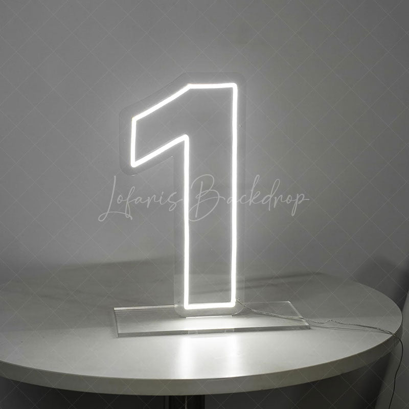 Lofaris 24inch Neon Sign LED Number For Birthday Party Decor