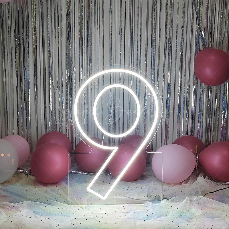 Lofaris 24inch Neon Sign LED Number For Birthday Party Decor