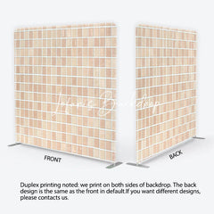 Lofaris Neutral Beige Cream Mosaic Tile Pattern Square Double-Sided Backdrop Versatile Modern Minimalist Photography Background