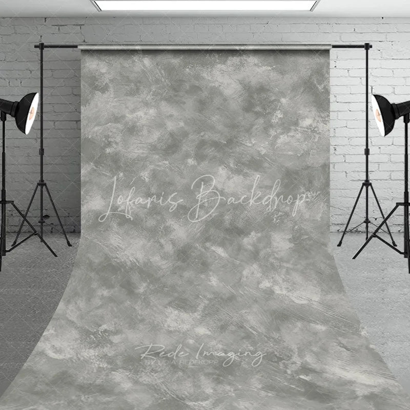Lofaris Neutral Gray Textured Abstract Sweep Backdrop Hand-painted Plaster Effect for Professional Studio Photography