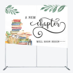 Lofaris New Chapter Begin Baby Shower Square Tension Backdrop