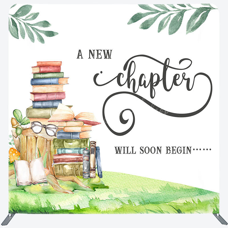 Lofaris New Chapter Begin Baby Shower Square Tension Backdrop