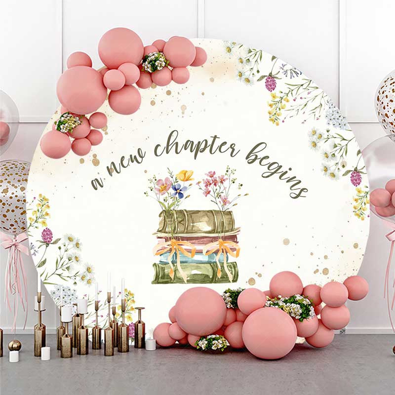Lofaris New Chapter Begin Floral Round Bridal Shower Cover