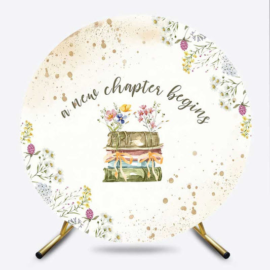 Lofaris New Chapter Begin Floral Round Bridal Shower Cover