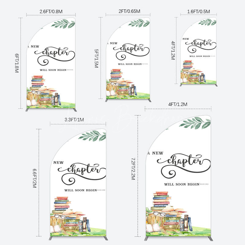 Lofaris New Chapter Books Baby Shower Sweet Half Moon Arch Backdrop