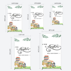 Lofaris New Chapter Books Baby Shower Sweet Rectangle Backdrop
