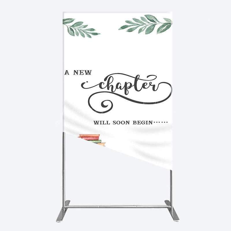 Lofaris New Chapter Books Baby Shower Sweet Rectangle Backdrop