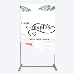Lofaris New Chapter Books Baby Shower Sweet Rectangle Backdrop