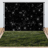 Lofaris Night Black Starry Sky Grassland Combo Set Backdrop