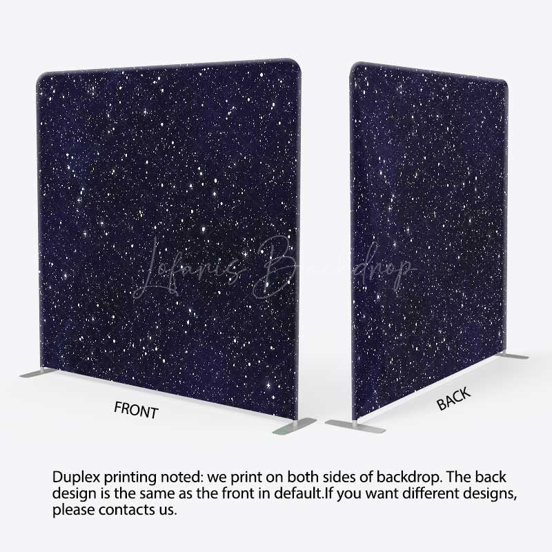 Lofaris Night Dark Blue Starry Sky Square Tension Backdrop