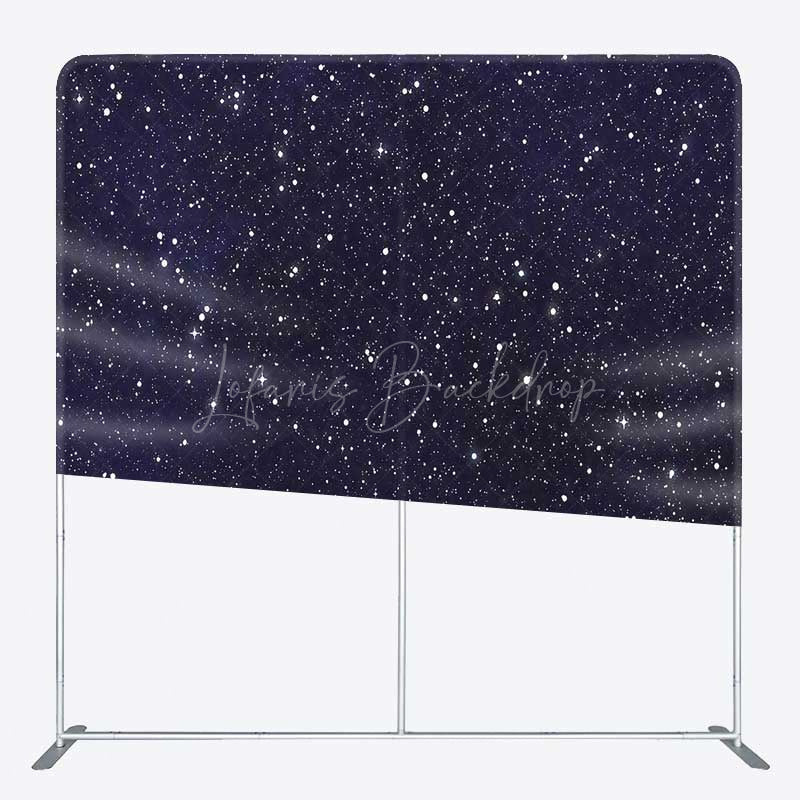 Lofaris Night Dark Blue Starry Sky Square Tension Backdrop