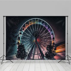 Lofaris Night Ferris Wheel Babycella Cake Smash Backdrop