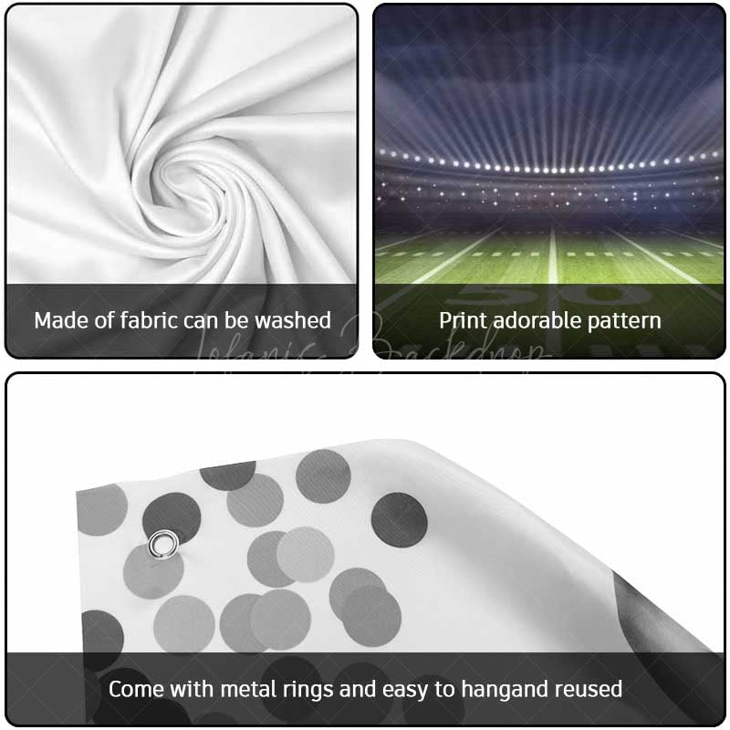Lofaris Night Floodlit Football Goal Field Garage Door Banner