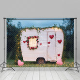 Lofaris Night Forest Lighted Rose Car Valentines Day Backdrop