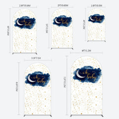 Lofaris Night Gold Stars Oh Baby Gender Reveal Arch Backdrop