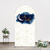 Lofaris Night Gold Stars Oh Baby Gender Reveal Arch Backdrop