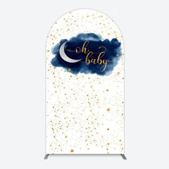 Lofaris Night Gold Stars Oh Baby Gender Reveal Arch Backdrop