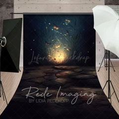 Lofaris Night Lighted Mystical Butterflies Sweep Backdrop