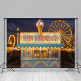 Lofaris Night Playground Ice Cream Shop Photography Backdrop