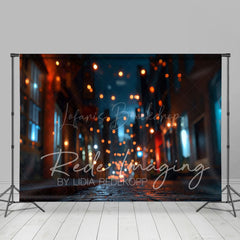 Lofaris Night Street Bokeh Alley Backdrop For Photography