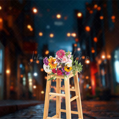 Lofaris Night Street Bokeh Alley Backdrop For Photography
