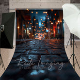 Lofaris Night Street Bokeh Alley Sweep Photography Backdrop