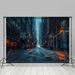 Lofaris Night Street Building Architecture Photo Backdrop