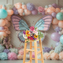 Lofaris Noble Fresh Butterfly Flowers Sweet Wedding Backdrop