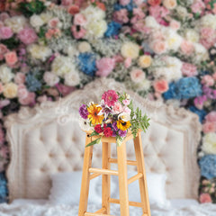 Lofaris Noble Sweet Floral Photography Headboard Backdrop