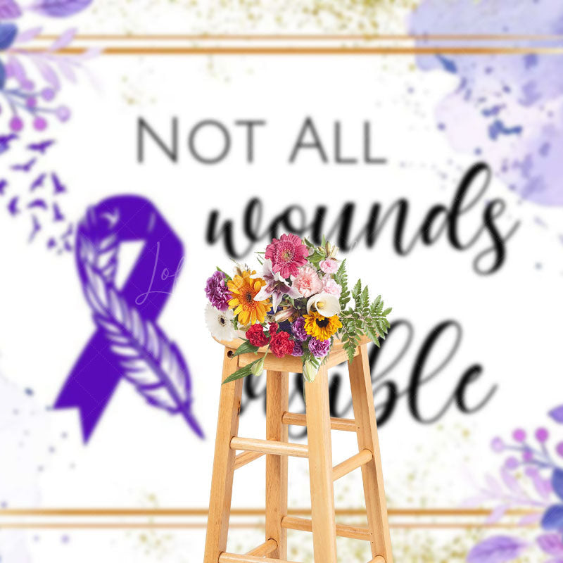 Lofaris Not All Wounds Are Visible Epilepsy Awareness Backdrop
