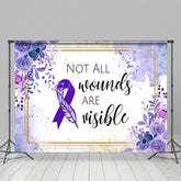 Lofaris Not All Wounds Are Visible Epilepsy Awareness Backdrop