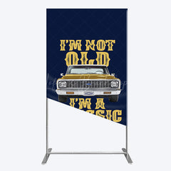 Lofaris Not Old But Classic Vintage Birthday Rectangle Backdrop