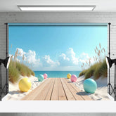 Lofaris Ocean View Boardwalk Summer Cake Smash Photo Backdrop