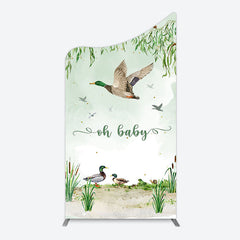 Lofaris Oh Baby Duck Spring Scene Gender Reveal Arch Backdrop