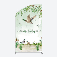 Lofaris Oh Baby Duck Spring Scene Gender Reveal Arch Backdrop