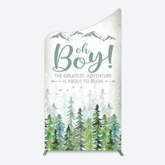 Lofaris Oh Boy Wild Forest Mountain Baby Shower Arch Backdrop
