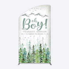 Lofaris Oh Boy Wild Forest Mountain Baby Shower Arch Backdrop