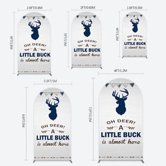 Lofaris Oh Dear A Little Buck Flag Baby Shower Arch Backdrop