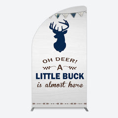 Lofaris Oh Dear A Little Buck Flag Baby Shower Half Moon Arch Backdrop