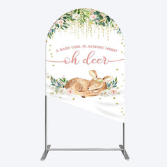 Lofaris Oh Deer Floral Boho Sweet Baby Shower Arch Backdrop