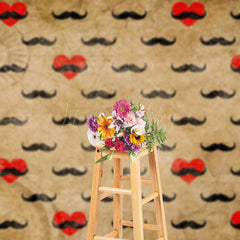 Lofaris Oilcloth Treasure Love Beard Fathers Day Backdrop