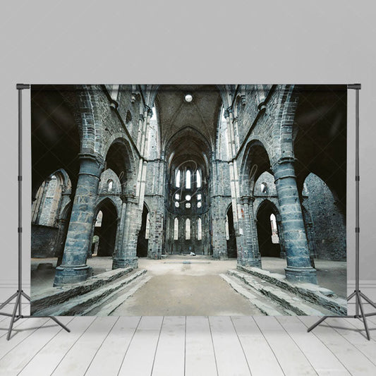 Lofaris Old Church Ruins Retro Vibe Photography Backdrop