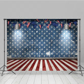 Lofaris Old Fashioned American Flags Photography Backdrop