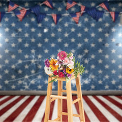 Lofaris Old Fashioned American Flags Photography Backdrop