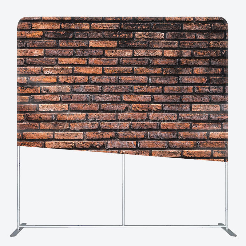 Lofaris Old Style Brick Wall Photo Square Tension Backdrop