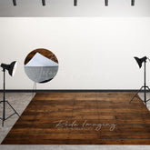 Lofaris Old Style Brown Wood Fabric Floor Backdrop For Photo