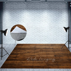 Lofaris Old Style Brown Wood Fabric Floor Backdrop For Photo