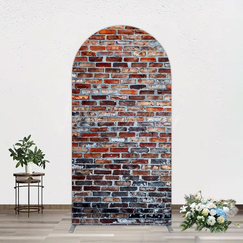 Lofaris Old Style With Retro Brick Wall Photo Arch Backdrop
