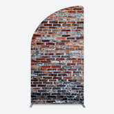 Lofaris Old Style With Retro Brick Wall Photo Half Moon Arch Backdrop